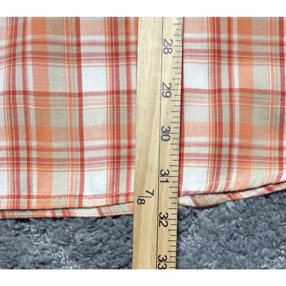 Vintage 90s Roca Wear Shirt Mens 2XL Orange Tartan Plaid LS Streetwear Hip Hop - Picture 6 of 6